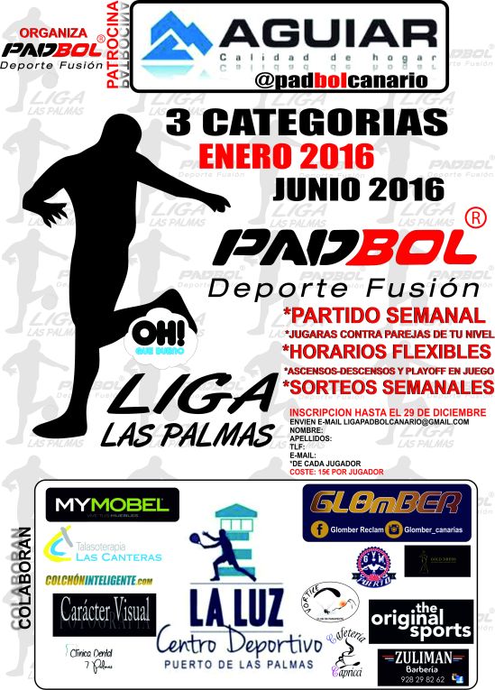 CARTEL LIGA AGUIAR PADBOL 16